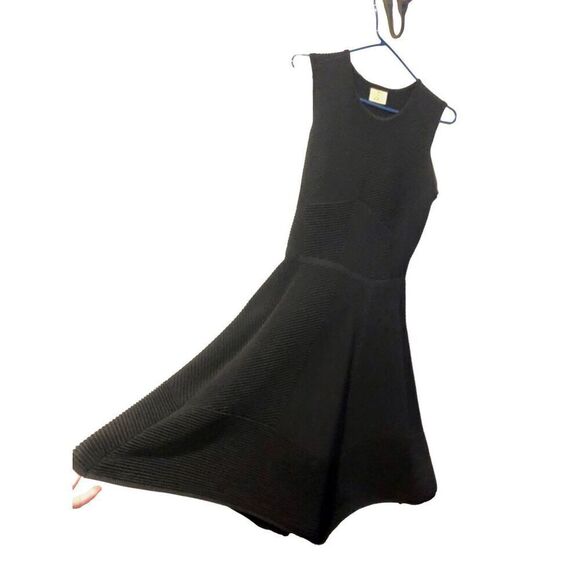 Torn by Ronnie Kobo Stretch LBD Asymmetrical Ribbed Fit and Flare L Dress - Picture 1 of 16